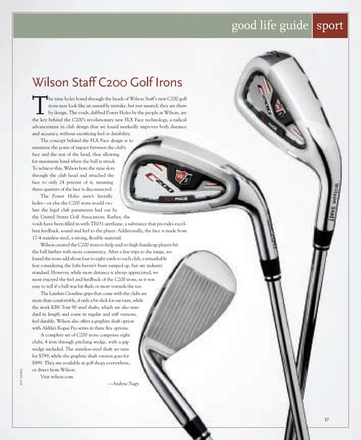 Review: Wilson Staff C200 Golf Irons