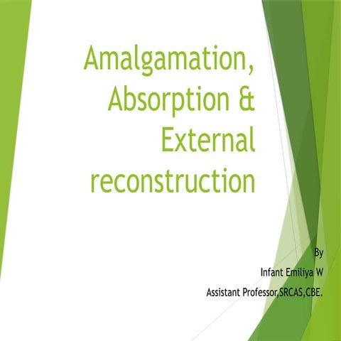 Amalgamation Absorption and External Reconstruction