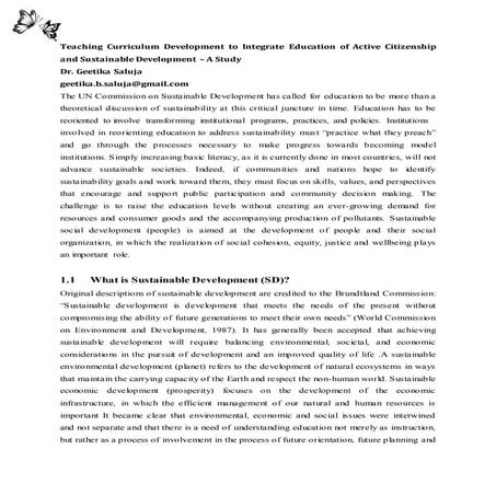 AT A.G TEACHERS Dr Geetika Saluja Teaching Curriculum Development to Integrate Education of Active Citizenship and Sustainable Development – A Study (1)