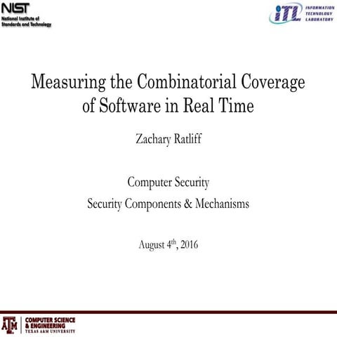 Measuring the Combinatorial Coverage of Software in Real  Time