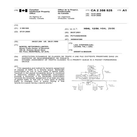 Dynamic assignment of traffic classes to a priority queue in a packet forward...