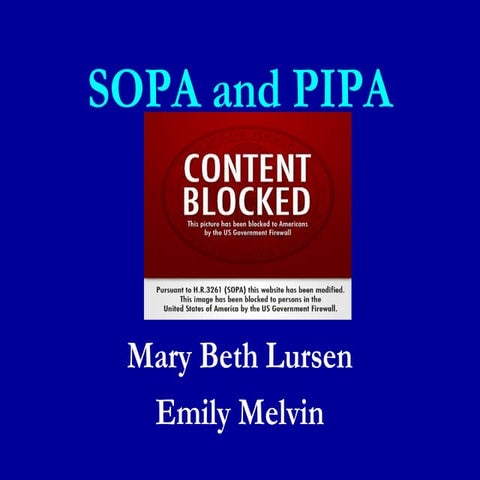 CA 260 SOPA and PIPA presentation