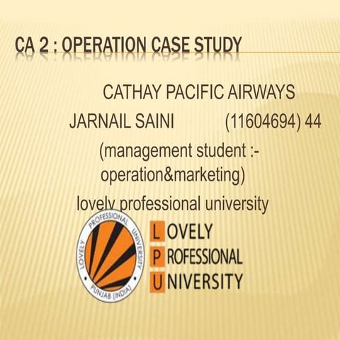 Ca 2 operation case study
