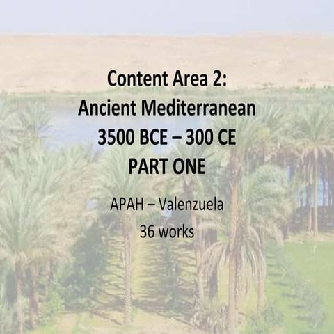Content Area 2 part I - Ancient Near East & Egypt