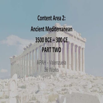Content Area 2 part ii - Aegean & Ancient Greek Art 