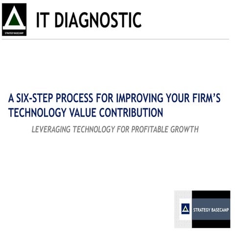 Strategy Basecamp's IT Diagnostic - Six Steps to Improving Your Technology