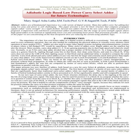 Adiabatic Logic Based Low Power Carry Select Adder for future Technologies