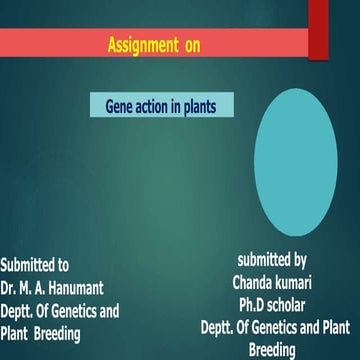 gene ation in plants