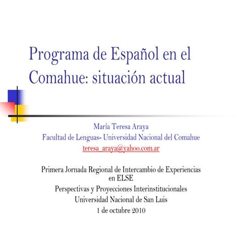 Presentación anual programa de español!! | PDF