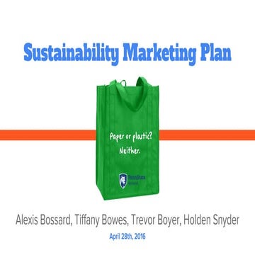 Sustainability Marketing Plan ppt