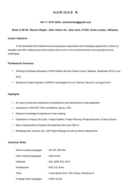 Haridas_Resume_ASP.NET_MVC_5+_Yrs_Exp