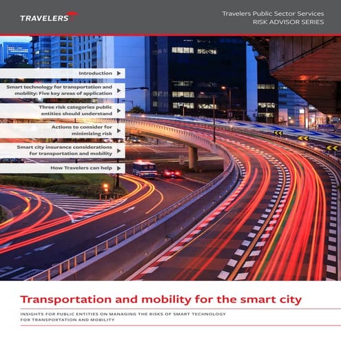 Transportation and mobility for the smart city - Travelers Public Sector Risk...
