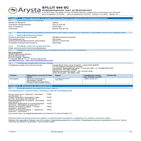 Ca701650 syllit 544 sc bg v4.5 clp