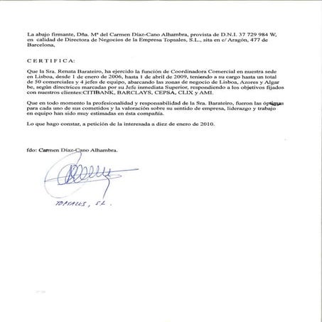 lettre recomendation carmen