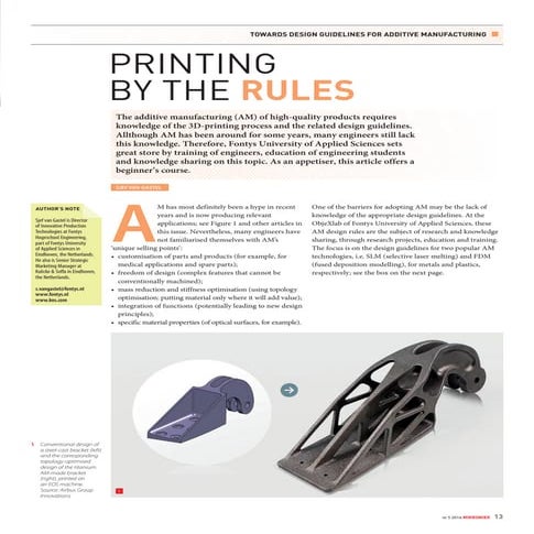 Lecture # 03 Design for Additive Manufacturing | PPTX