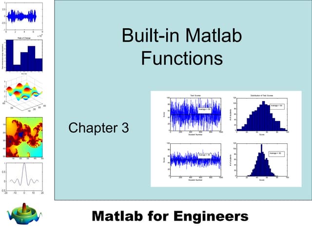 Chapter 3 -Built-in Matlab Functions | PPT