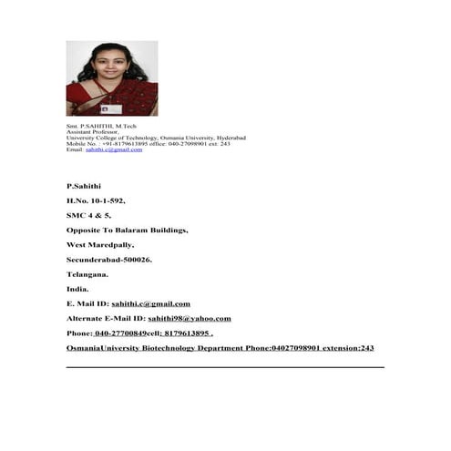 sahithi Updated CV for jobs