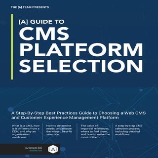 A Guide to CMS Platform Selection