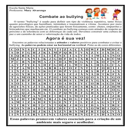 Caça-palavras - ortografia S, SS, X, C e Z | PDF
