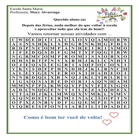 Caça-palavras - ortografia S, SS, X, C e Z | PDF