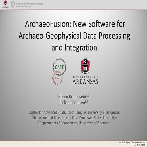 ArchaeoFusion: New Software for Archaeo-Geophysical Data Processing and Integ...