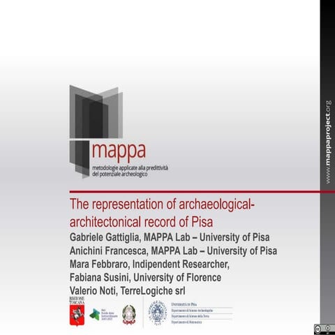The representation of archaeological-architectonical record of Pisa. 