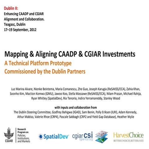 Caadp cgiar alignment-sept_16th_ver3