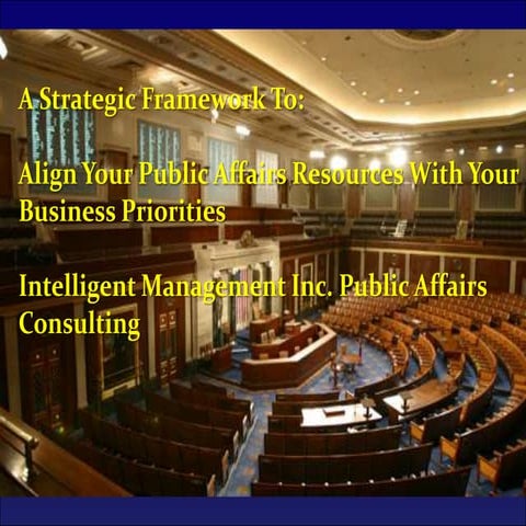 Public Affairs Business and Policy Alignment