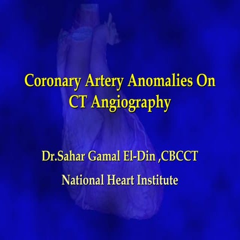 CA anomalies on CT angiography