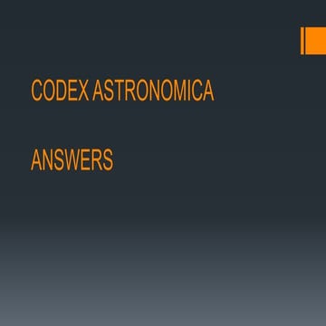 Codex Astronomica Prelims with Answers