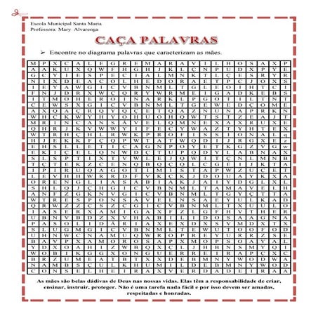 Caça-palavras - ortografia S, SS, X, C e Z | PDF