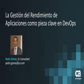 La Gestión del Rendimiento de Aplicaciones como pieza clave en DevOps