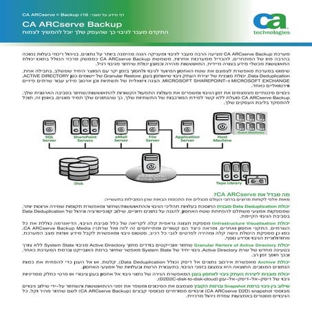 CA ARCserve Backup