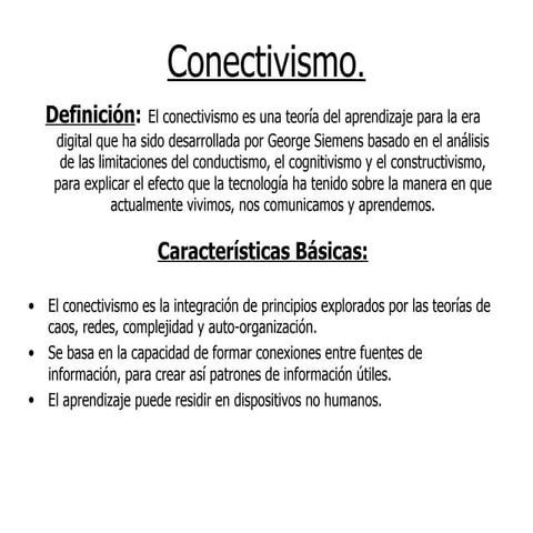 Caarias Conectivismo | PPT