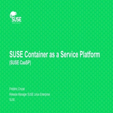 SUSE Container as a Service Platform
