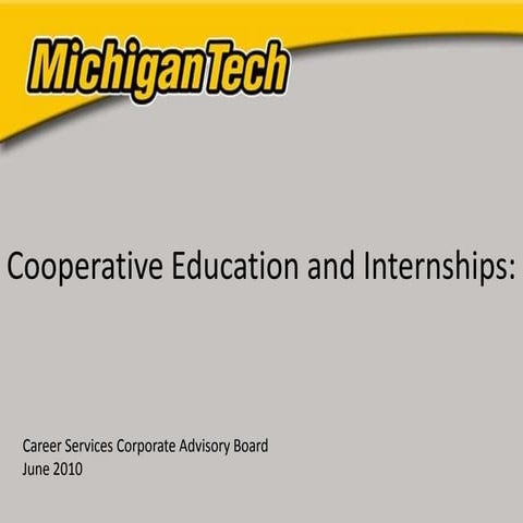 CAB 2010 Cooperative Education