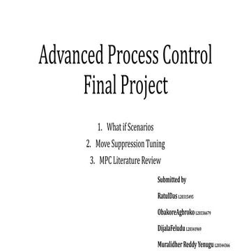 Advanced Process Control