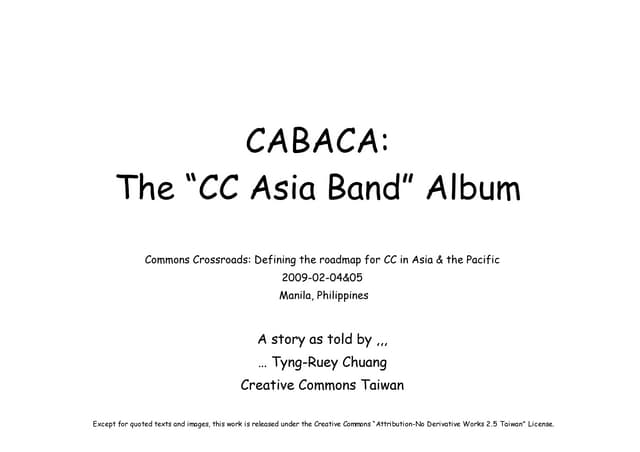 CABACA: The "CC Asia Band" Album