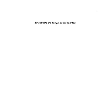 Caballo de troya de descartes, de antonio hidalgo