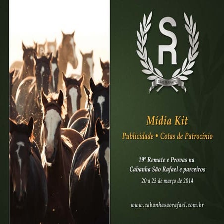 Midia Kit - Cotas de Patrocínio - Leilão de Cavalos Cabanha São Rafael  _Mari...