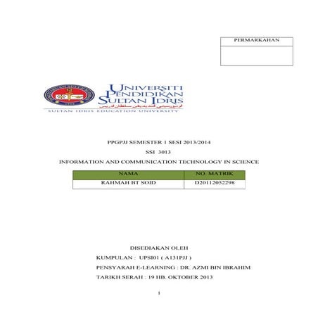 Cabaran ict tugasan 1 ssi3013