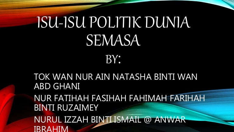 Isu Semasa Dunia