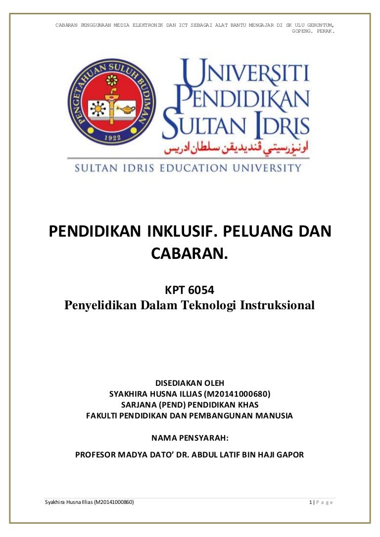 Cabaran Penggunaan Media Elektronik Sebagai Alat Bantu Mengajar Di Sk