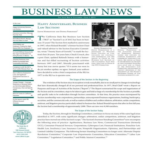 California Bar - Voluntary Sustainability Reporting &amp; GRI Jan 2013