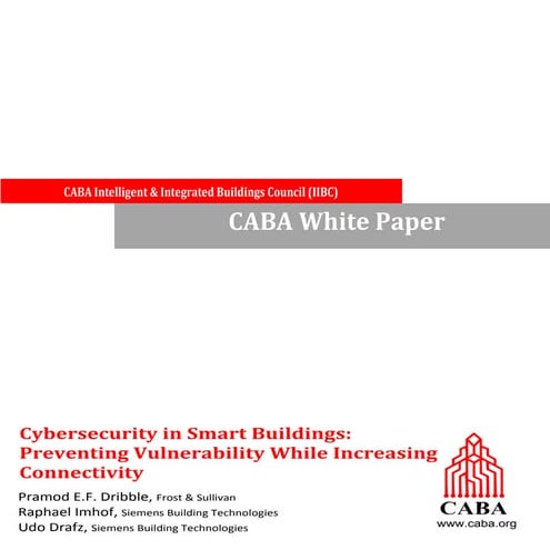 CABA Whitepaper - Cybersecurity in Smart Buildings