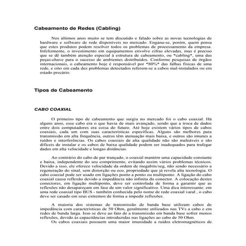 Cabeamento de redes