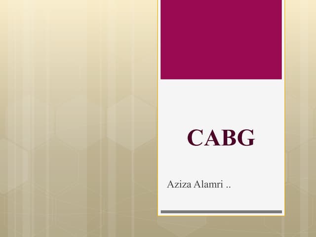 CABG | PPT