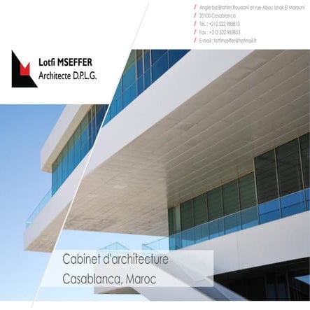 Cabinet architecture Lotfi Mseffer