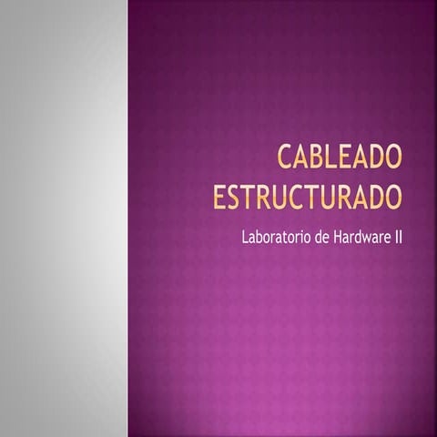 Cableado estructurado