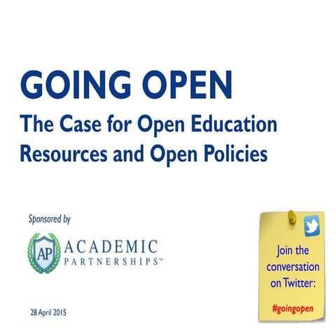 GOING OPEN: The Case for OER & Open Policies